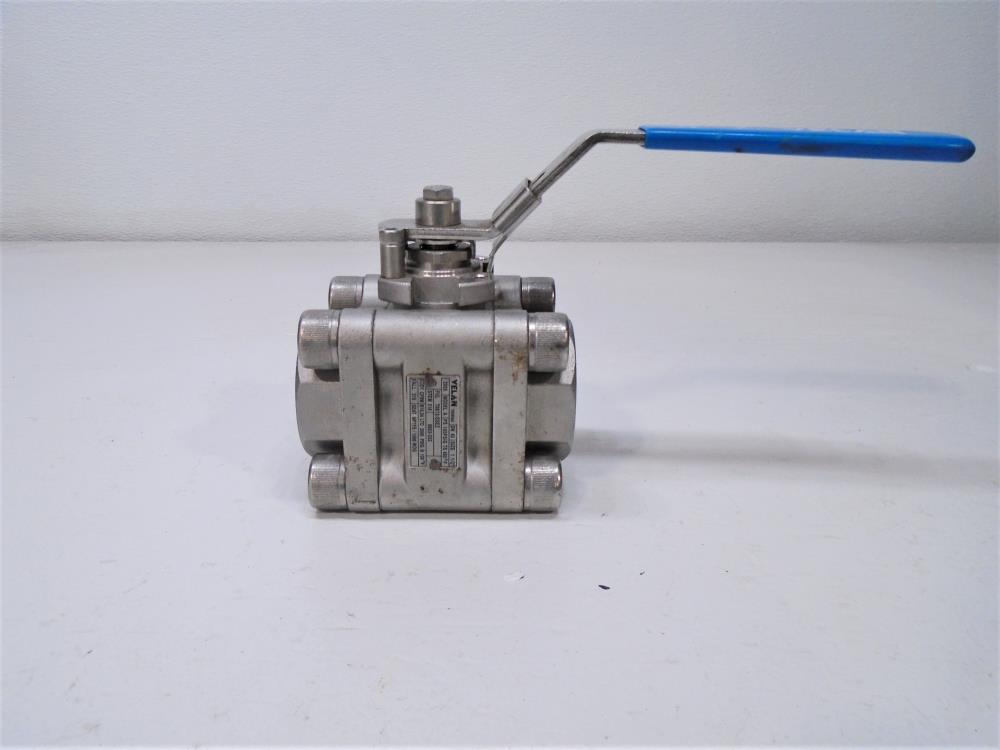 Velan 1-1/2" CF8M Ball Valve, Model A, Fig #T0813-SSEZ, 2000 PSIG